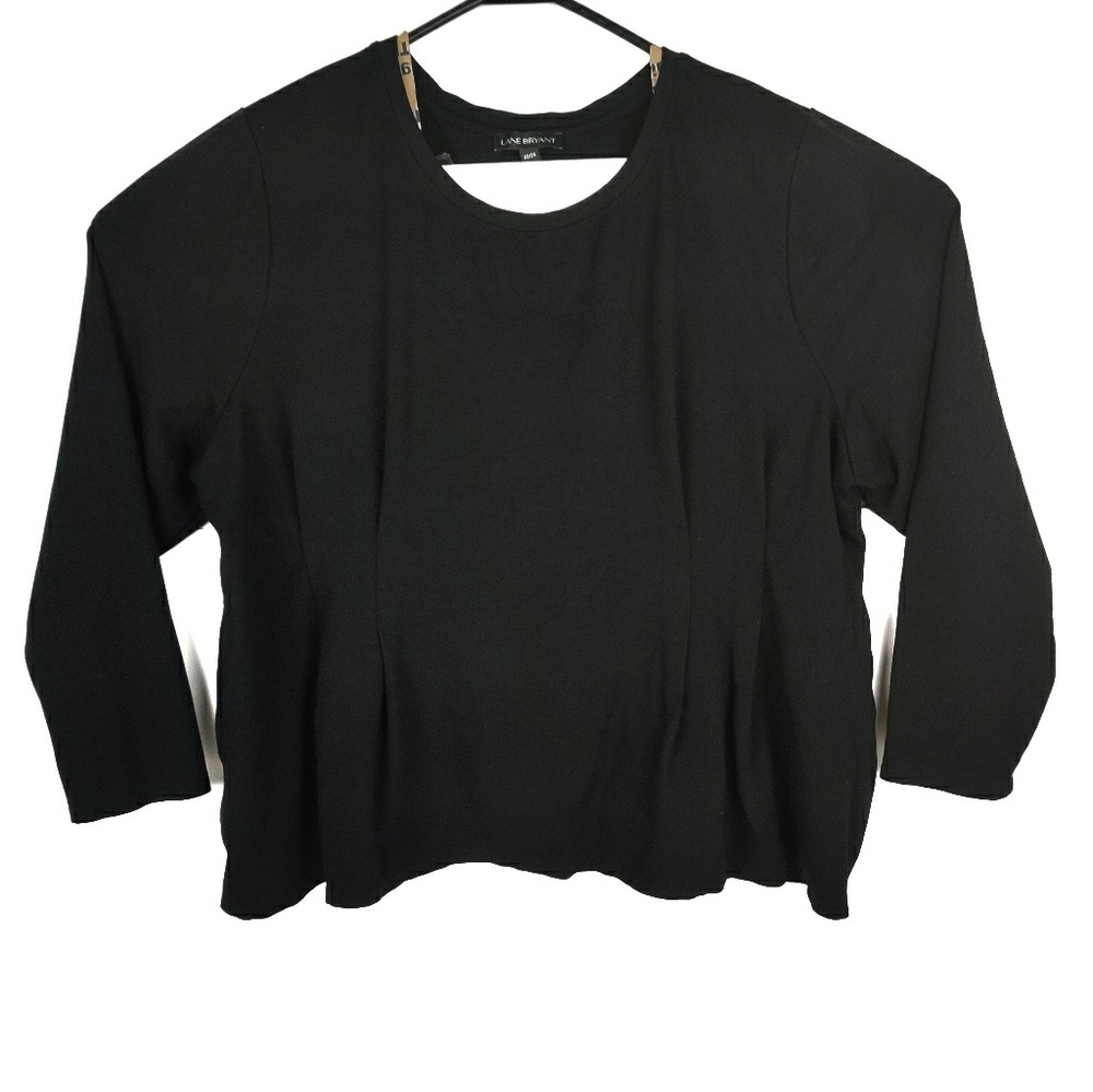 Lane Bryant Plus Size 22/24 Black Top Stretch EUC